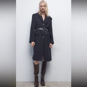 NEW!!!!! 🆕 | Zara | 100% Manteco Wool Pinstripe Coat